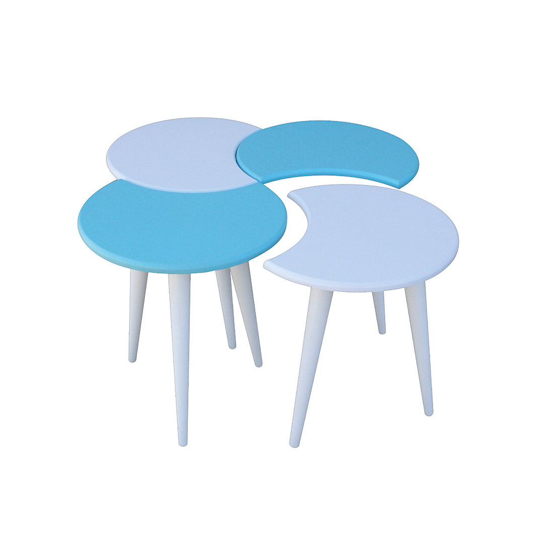 میز جلومبلی مدل پازلی مجموعه 4عددی