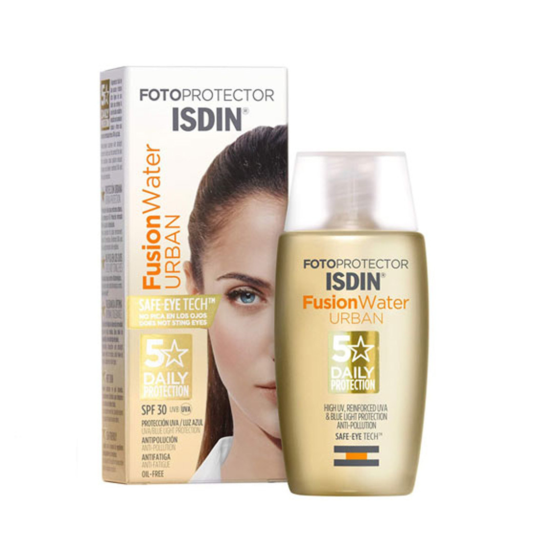 ایزدین کرم ضد آفتاب بی رنگ 50 میل مدل فیوژن واتر اوربان spf30 Isdin