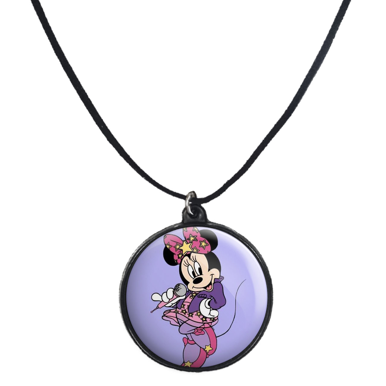 گردنبند پرمانه طرح میکی موس کد pmb.12930 مدل دو طرفه
