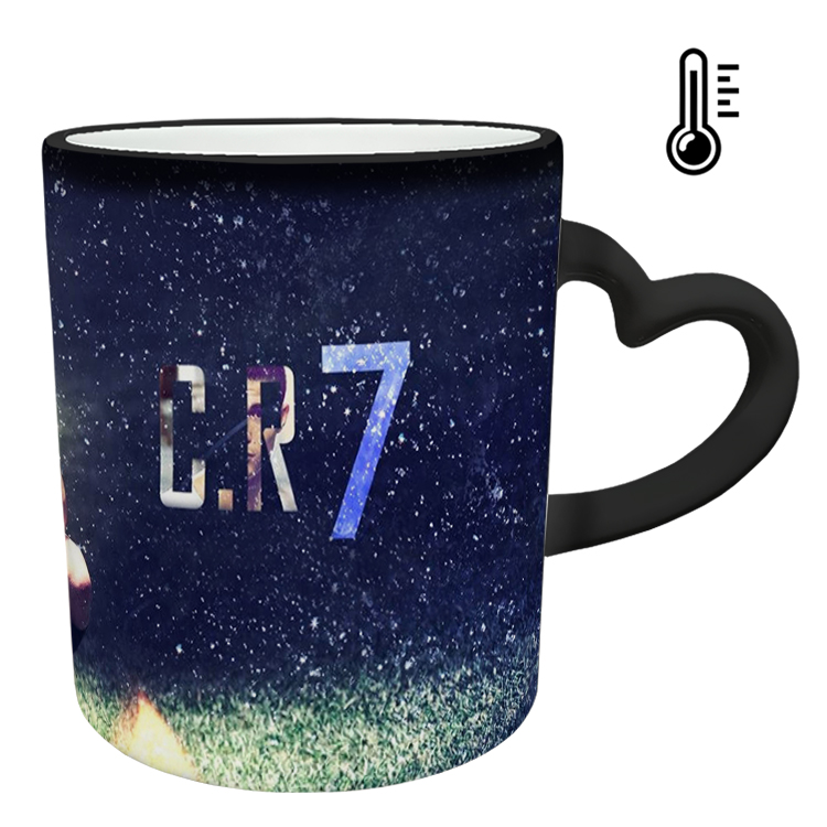 ماگ حرارتی مدل دسته قلبی طرح رونالدو کد 75