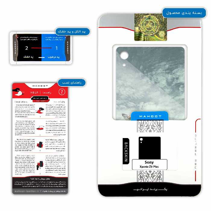 برچسب پوششی ماهوت مدل F-22 Raptor مناسب برای گوشی موبایل سونی Xperia Z3 Plus