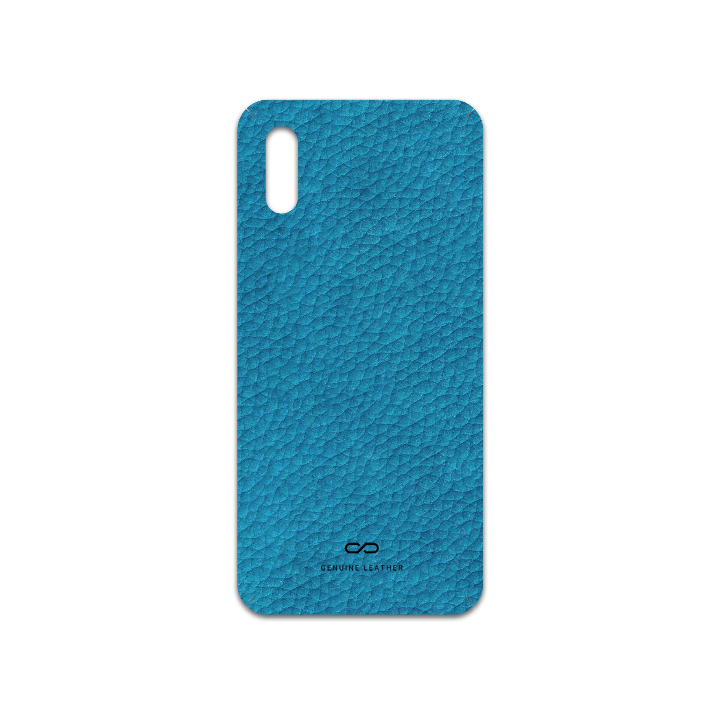 برچسب پوششی ماهوت مدل Blue-Leather مناسب برای گوشی موبایل شیائومی Redmi 9i Sport