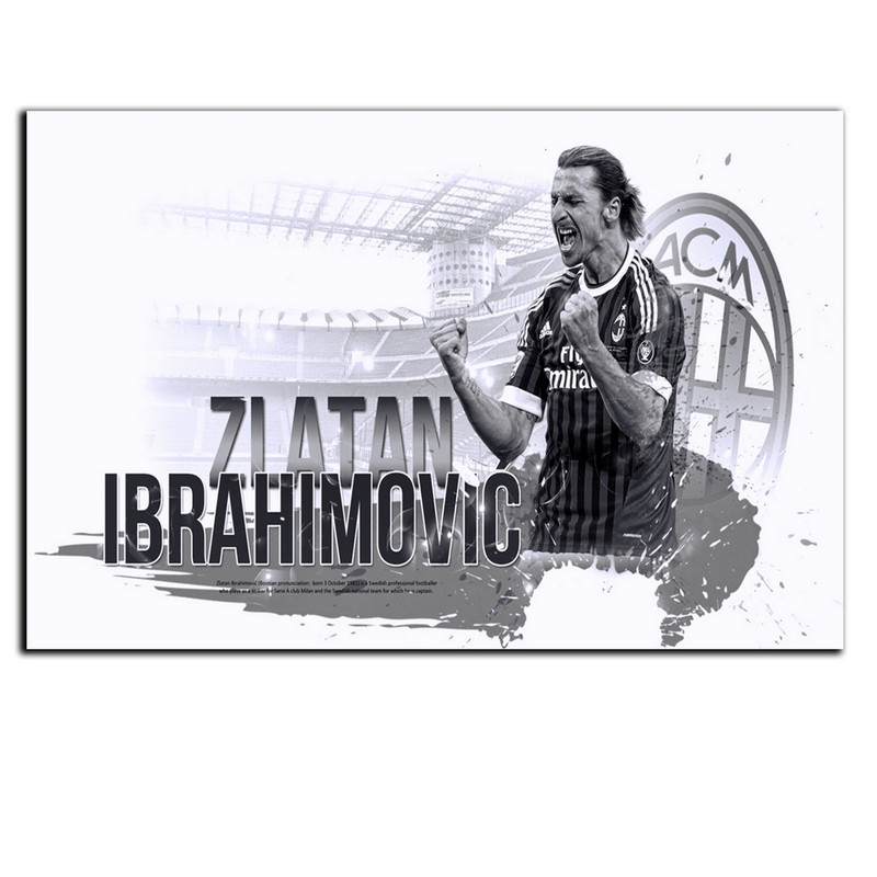 تابلو شاسی دنیای قابطرح بازیکن فوتبال باشگاه آث میلان زلاتان ابراهیموویچ مدل SH-S6880 | دنیای قاب