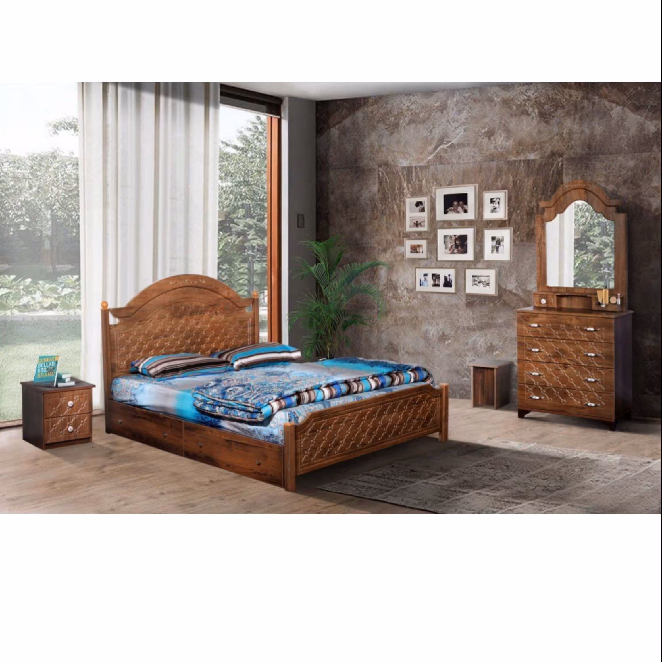 سرویس تخت خواب دونفره   ام دی اف (پس کرایه)