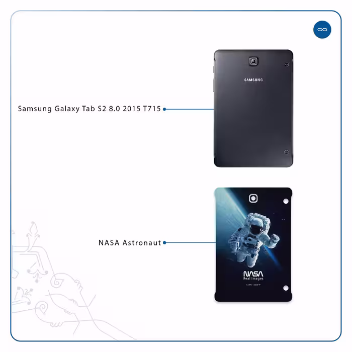 برچسب پوششی ماهوت مدل NASA-Astronaut مناسب برای تبلت سامسونگ Galaxy Tab S2 8.0 2015 T715