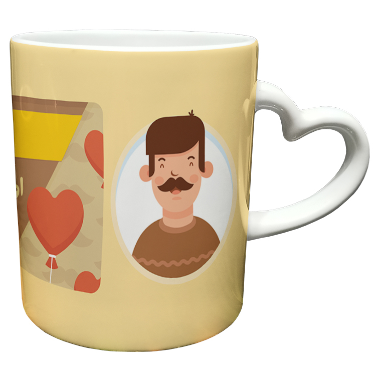 ماگ مدل دسته قلبی طرح روز پدر کد 68