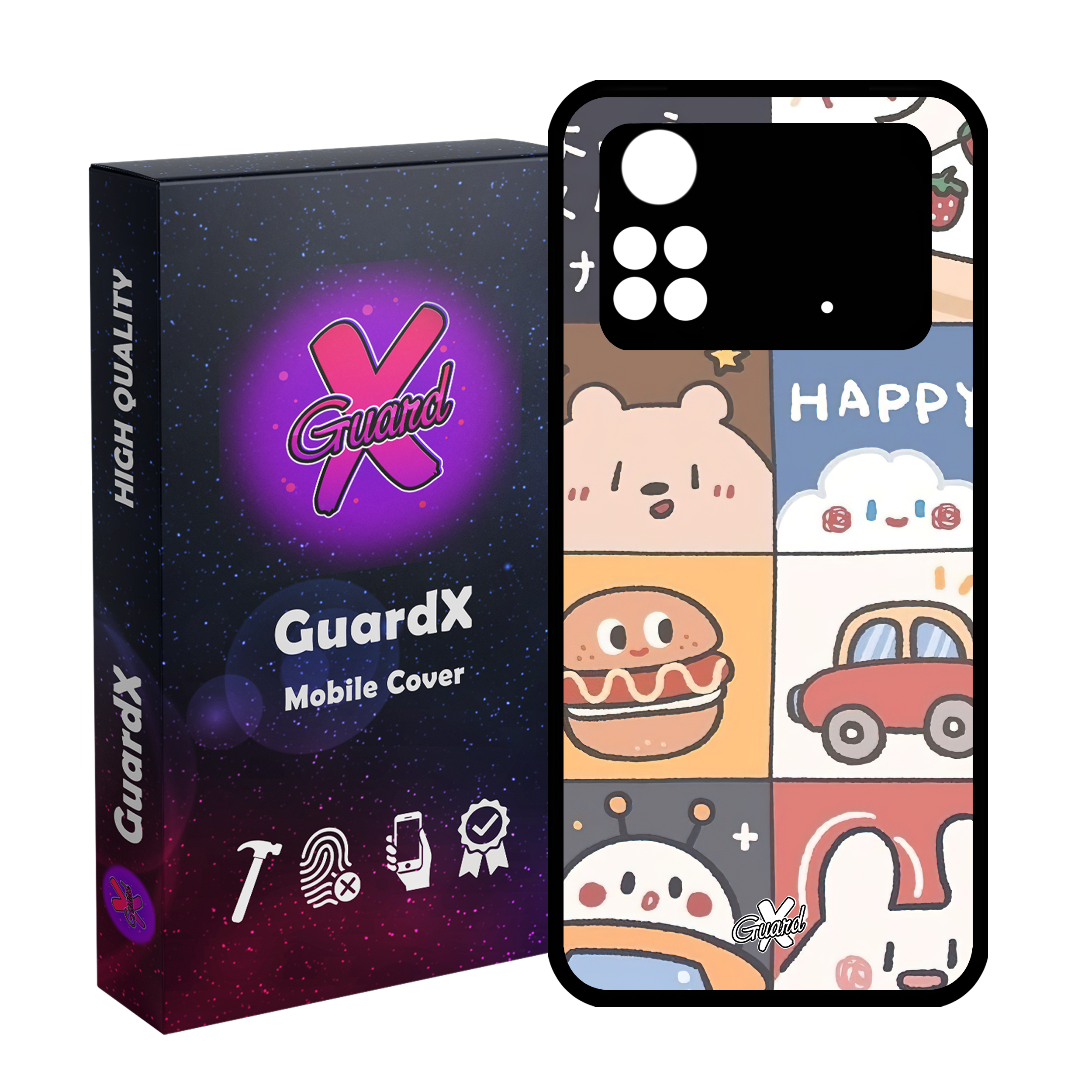 کاور گارد ایکس طرح دخترانه مدل Glass10513 مناسب برای گوشی موبایل شیائومی Poco M4 Pro 4G