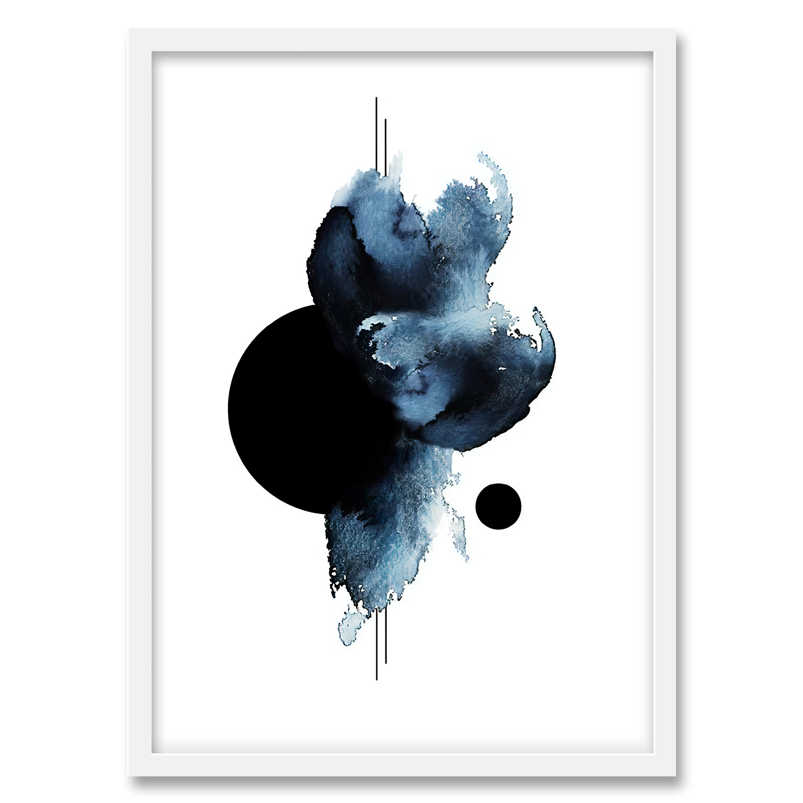 تابلو فورنیمو مدل دکوراتیو پوستر آبرنگ ابسترکت و مینیمال کد 05315W