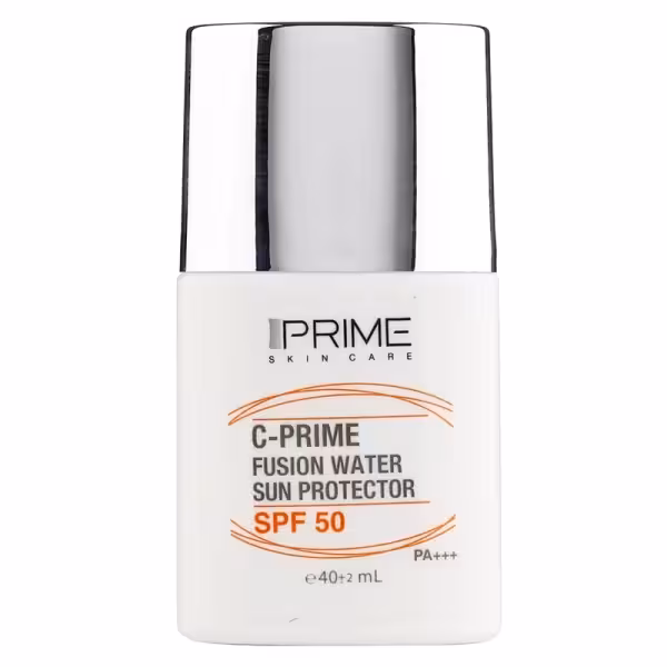 فلوئید ضد آفتاب حاوی ویتامین c و spf50 فیوژن واتر  پرایم