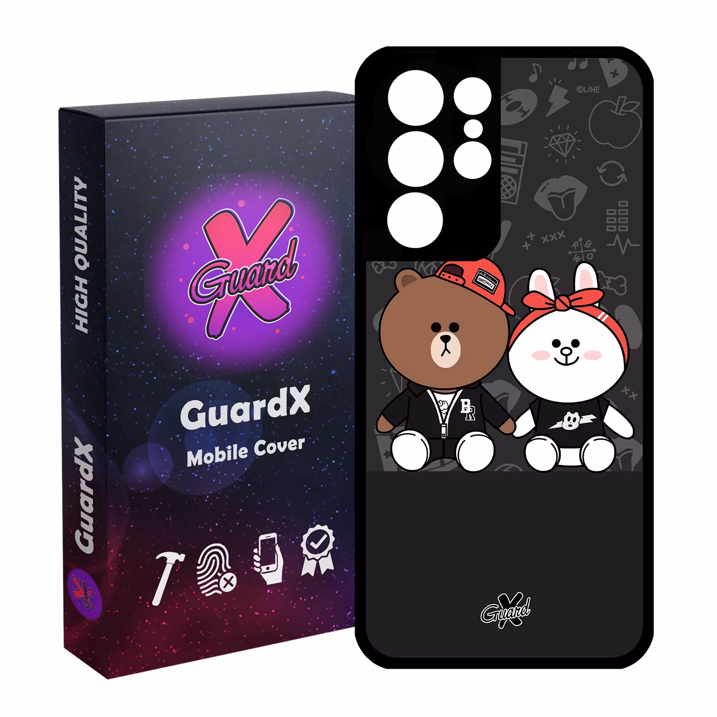 کاور گارد ایکس طرح Friends مدل Glass10127 مناسب برای گوشی موبایل سامسونگ Galaxy S21 Ultra