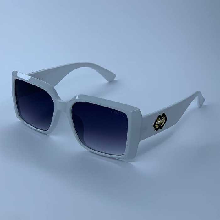 عینک آفتابی دخترانه زنانه مردانه دودی 26 عینک برند gucci فریم کائوچو لولا فلزی با کیف زیپی و دستمال نانو،