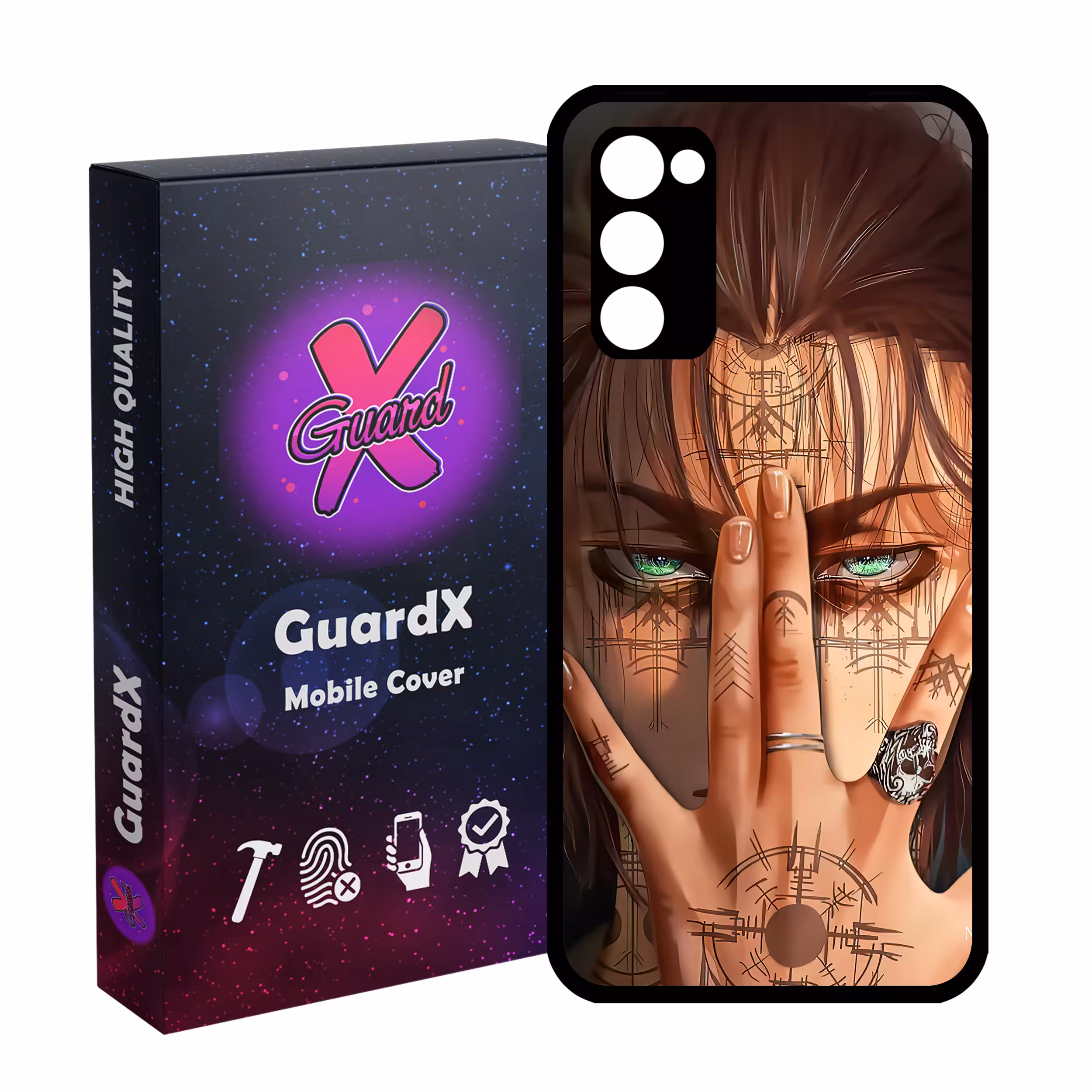 کاور گارد ایکس طرح Eren Anime مدل Glass10449 مناسب برای گوشی موبایل سامسونگ Galaxy S20 FE