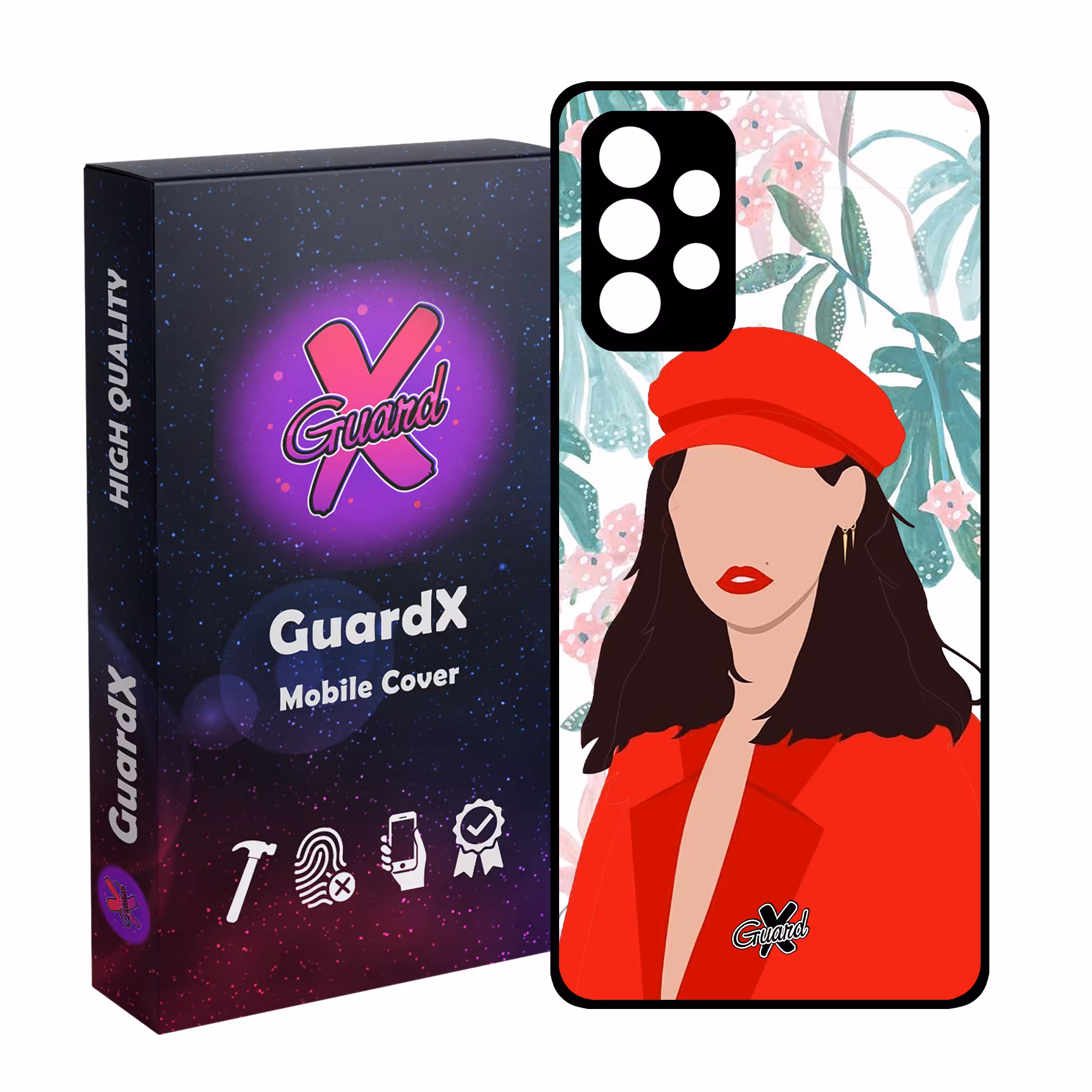 کاور گارد ایکس طرح Girl مدل Glass10382 مناسب برای گوشی موبایل سامسونگ Galaxy A32 5G