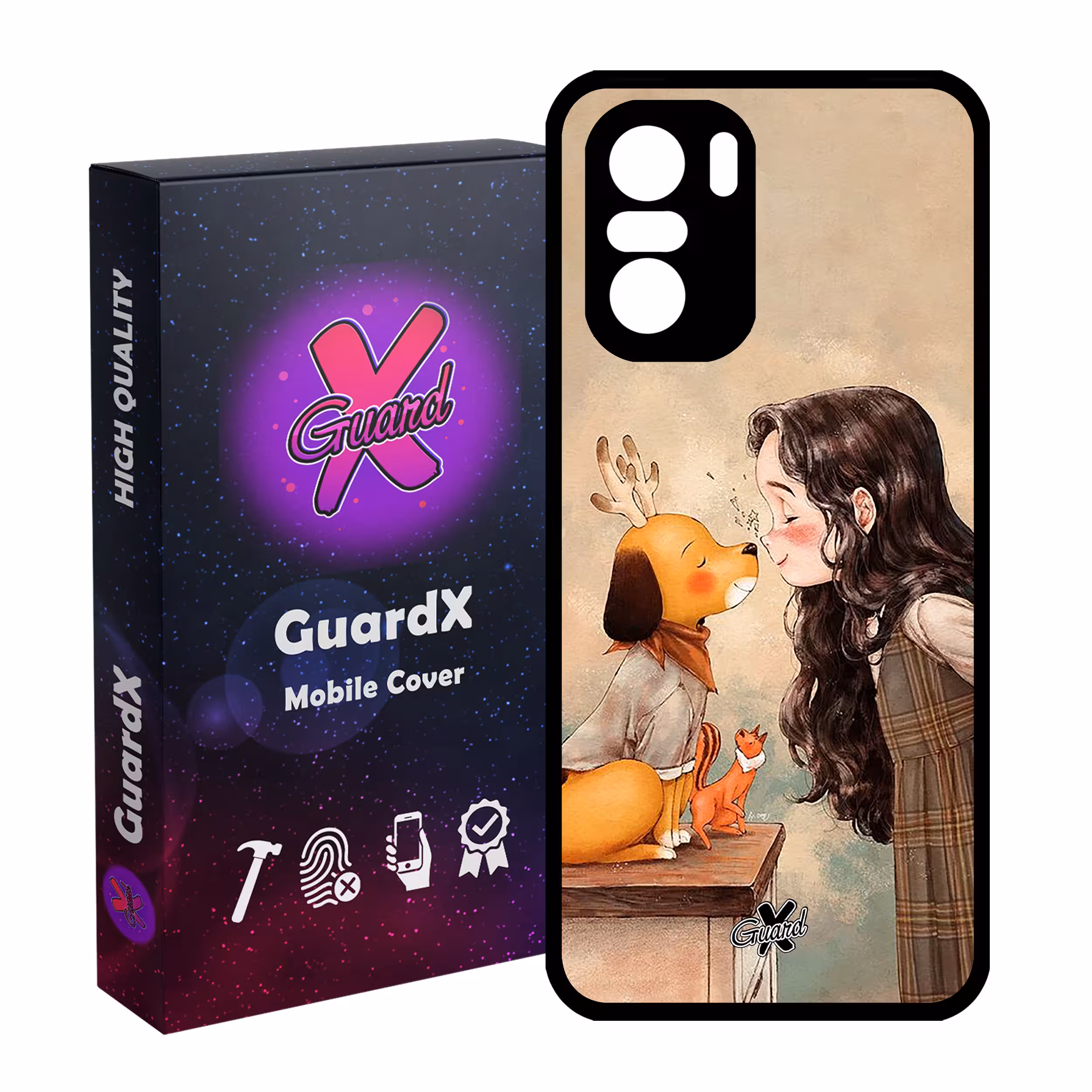 کاور گارد ایکس طرح Girl مدل Glass10323 مناسب برای گوشی موبایل شیائومی Poco F3/MI 11X/MI 11X Pro/Redmi K40/K40 Pro
