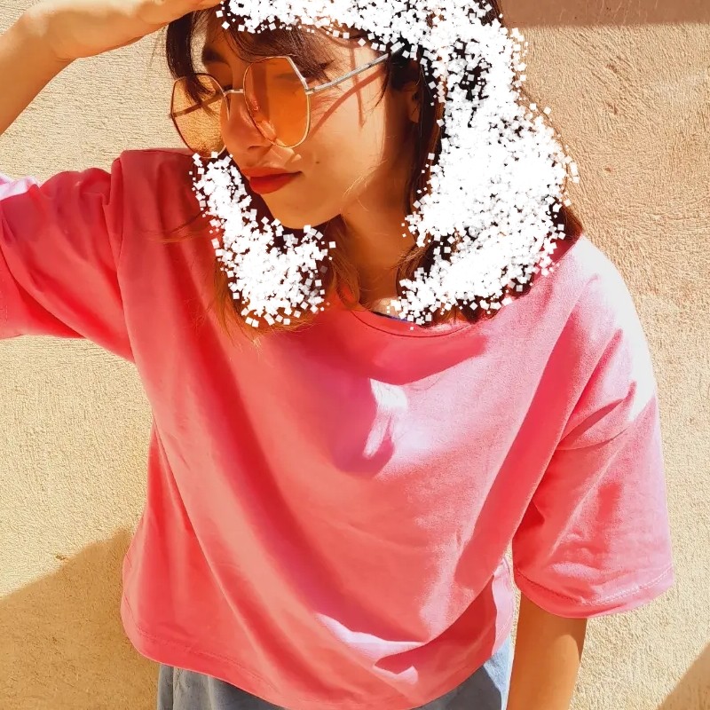 کراپ تیشرت برند zara صورتی قشنگمون