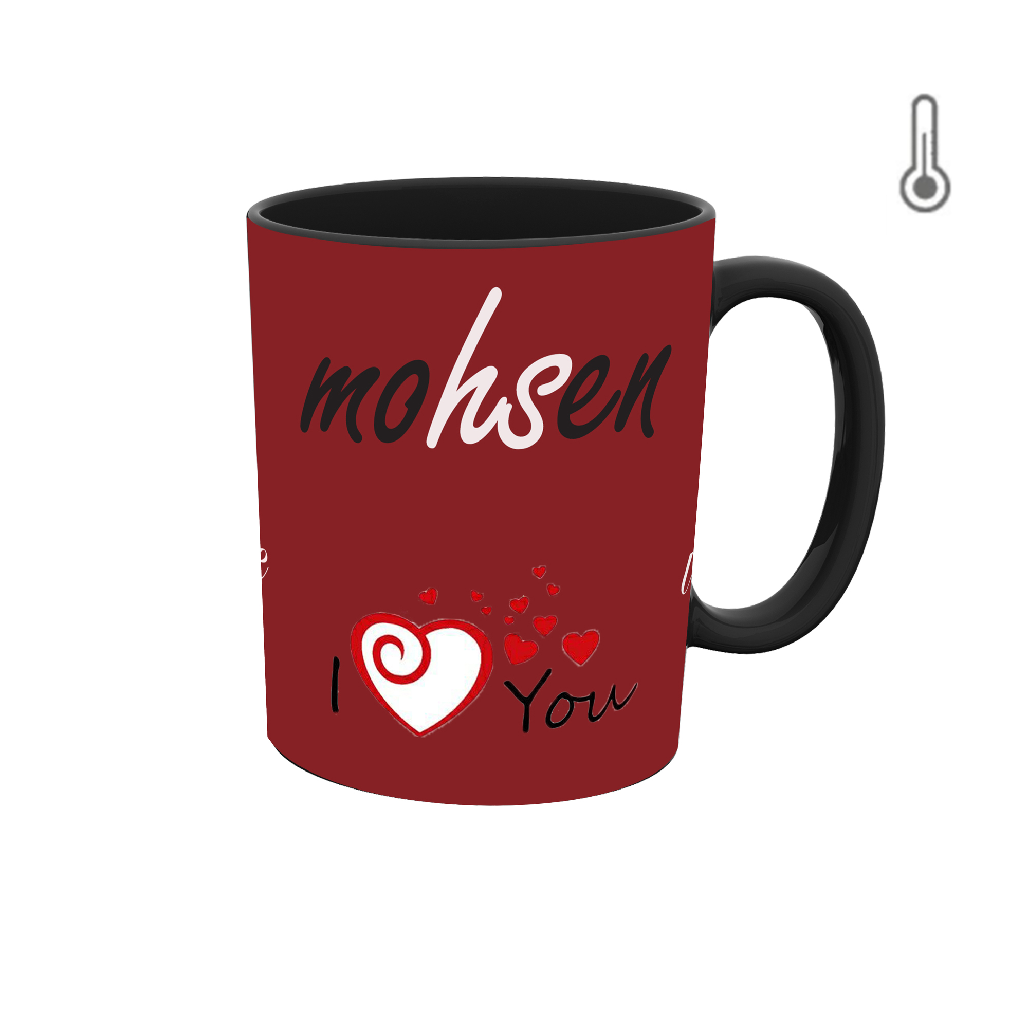 ماگ حرارتی طرح اسم محسن 