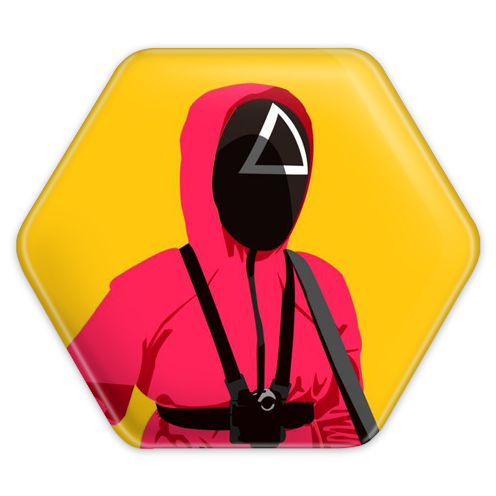 پیکسل خندالو طرح بازی مرکب مدل Squid Game مدل شش ضلعی کد 10803