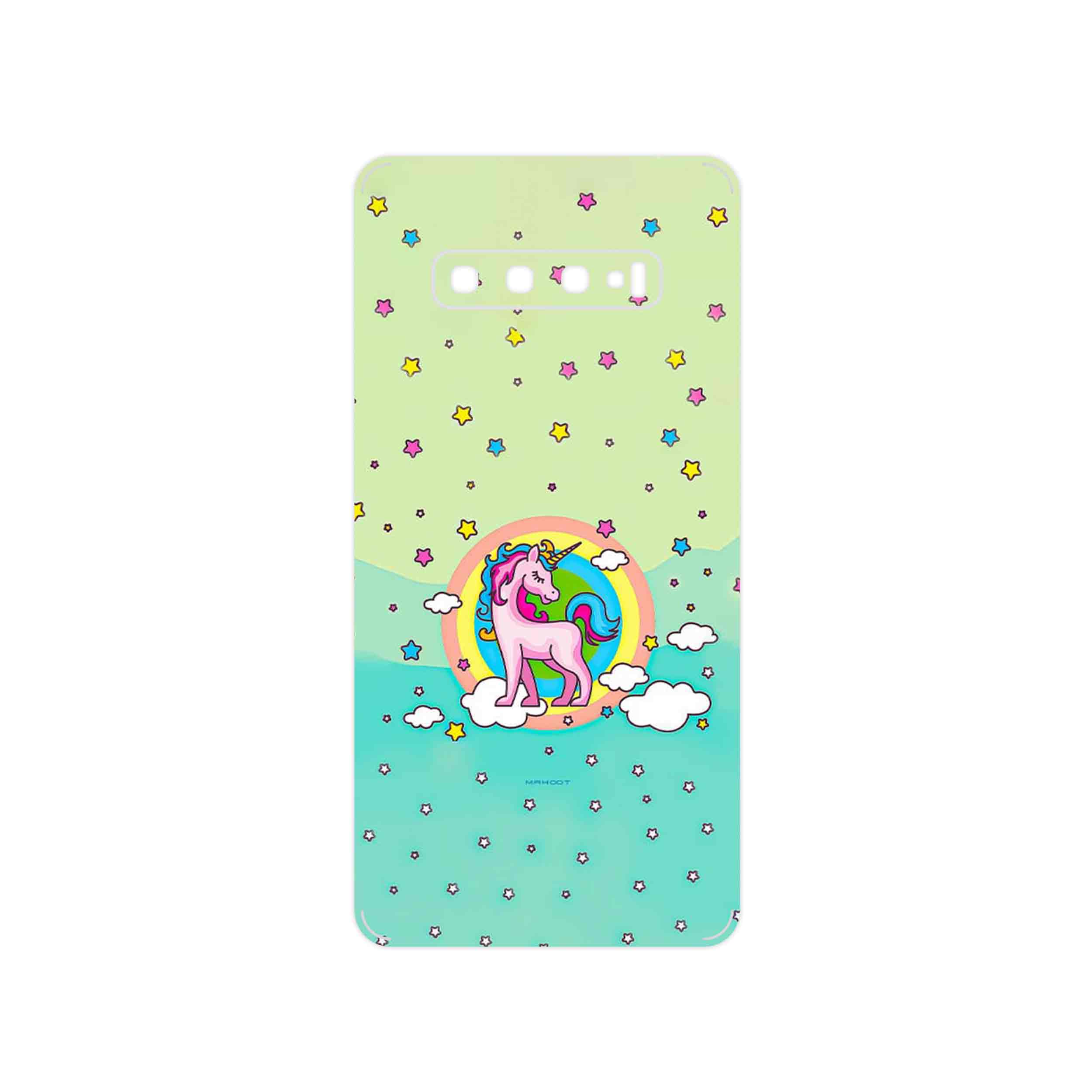 برچسب پوششی ماهوت مدل Rainbow unicorn adventure مناسب برای گوشی موبایل سامسونگ Galaxy S10 Plus