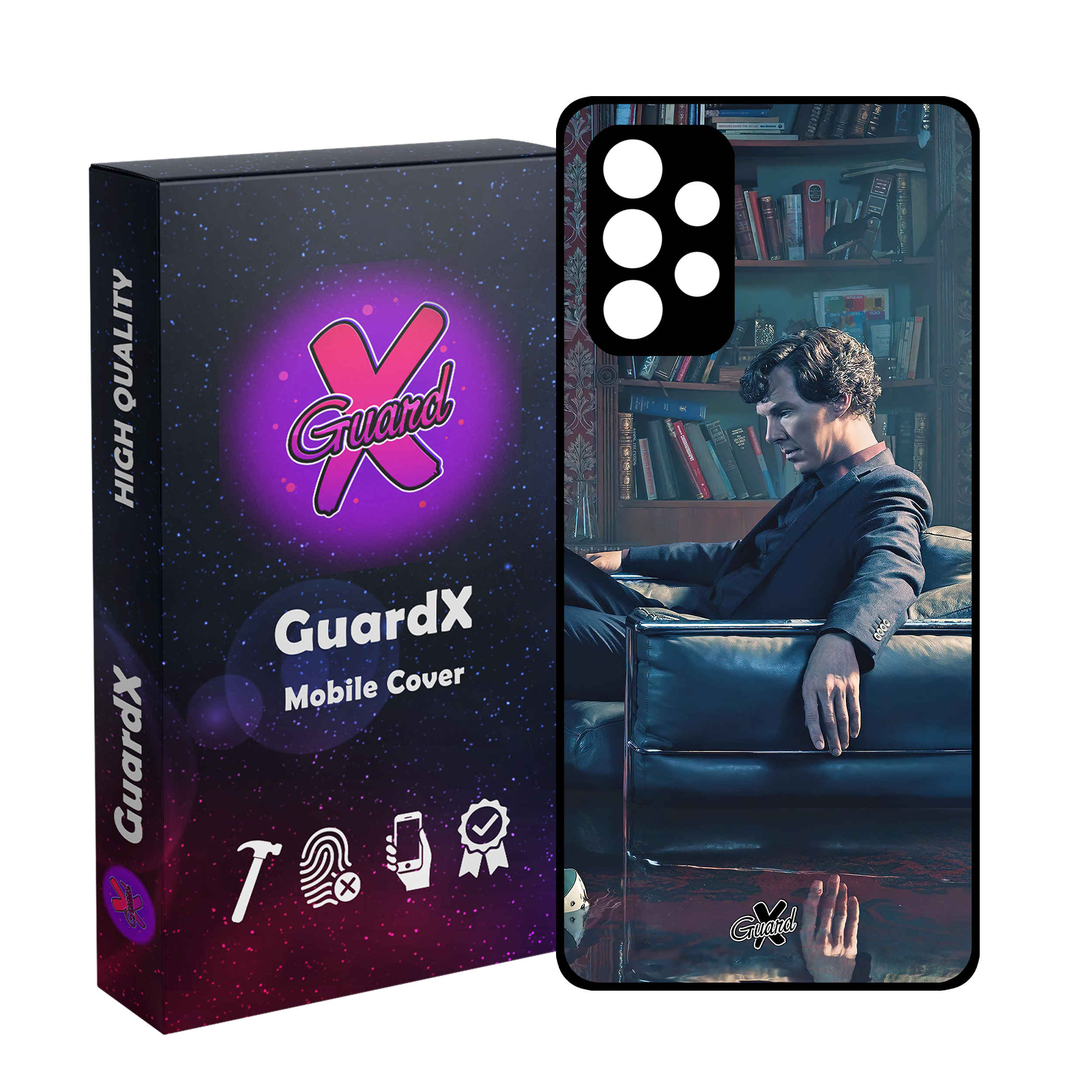 کاور گارد ایکس طرح شرلوک مدل Glass10519 مناسب برای گوشی موبایل سامسونگ Galaxy A13 4G