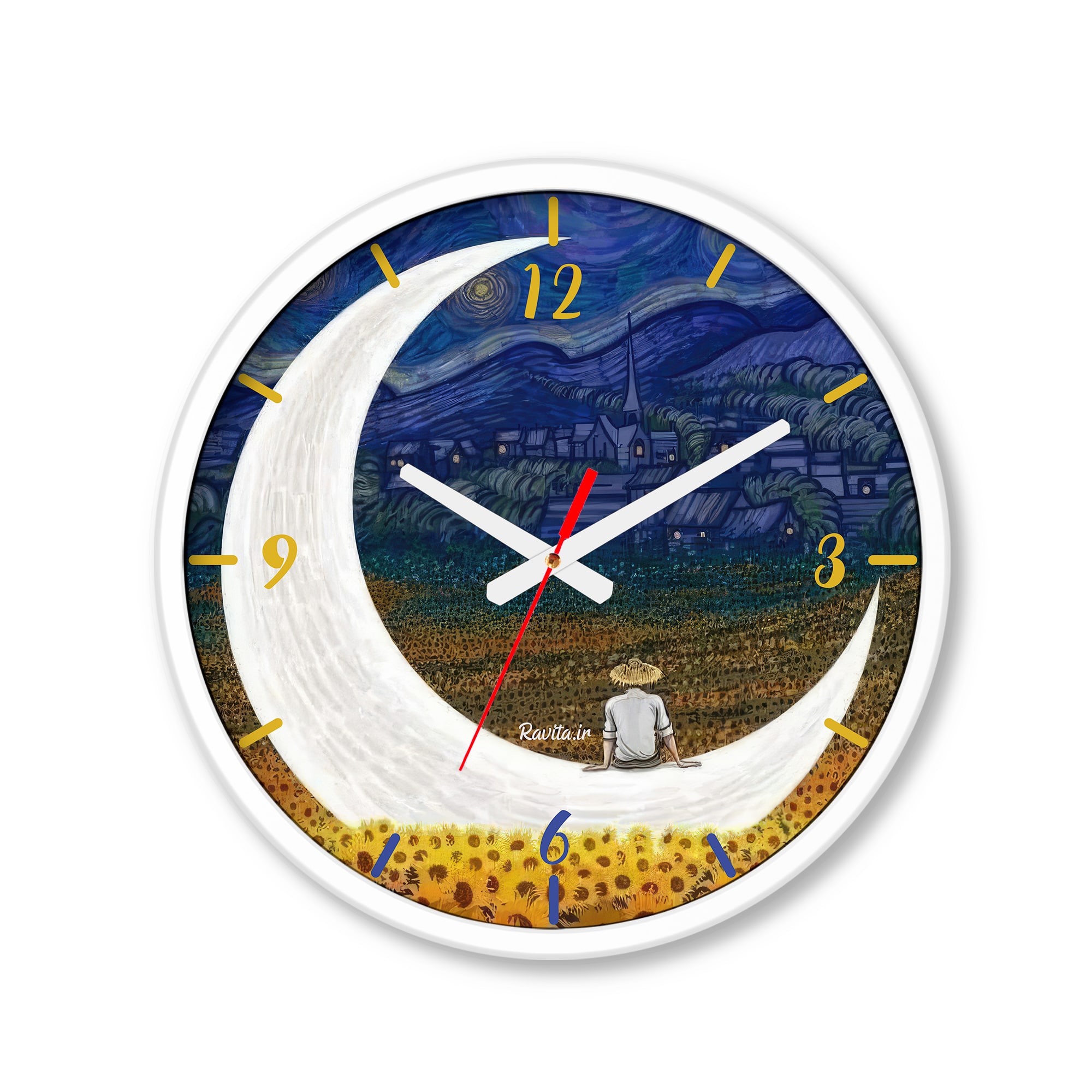 ساعت دیواری کوچک راویتا طرح سبک ونگوک کد 3627