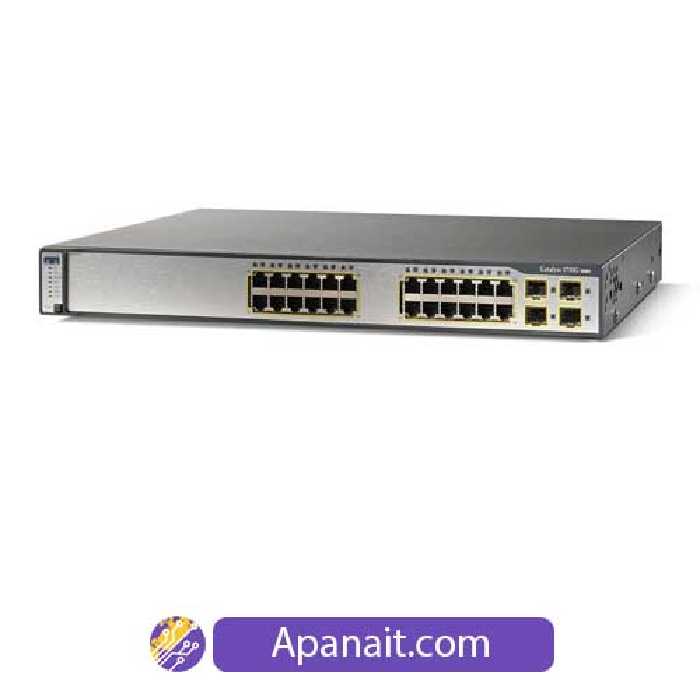 سوئیچ شبکه سیسکو 24 پورت WS-C3750G-24TS-S1U