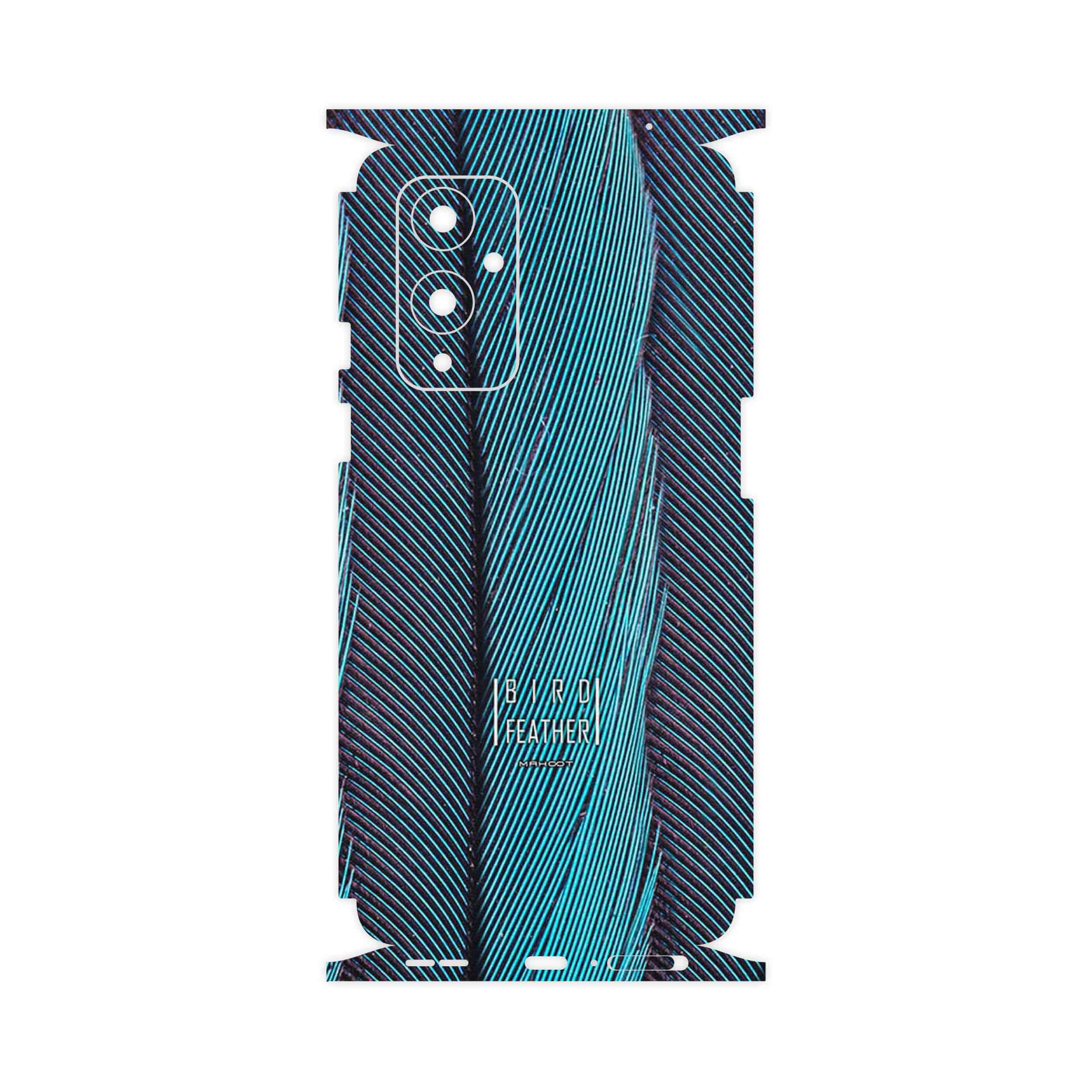 برچسب پوششی ماهوت مدل Turquoise feathers-FullSkin مناسب برای گوشی موبایل وان پلاس 9
