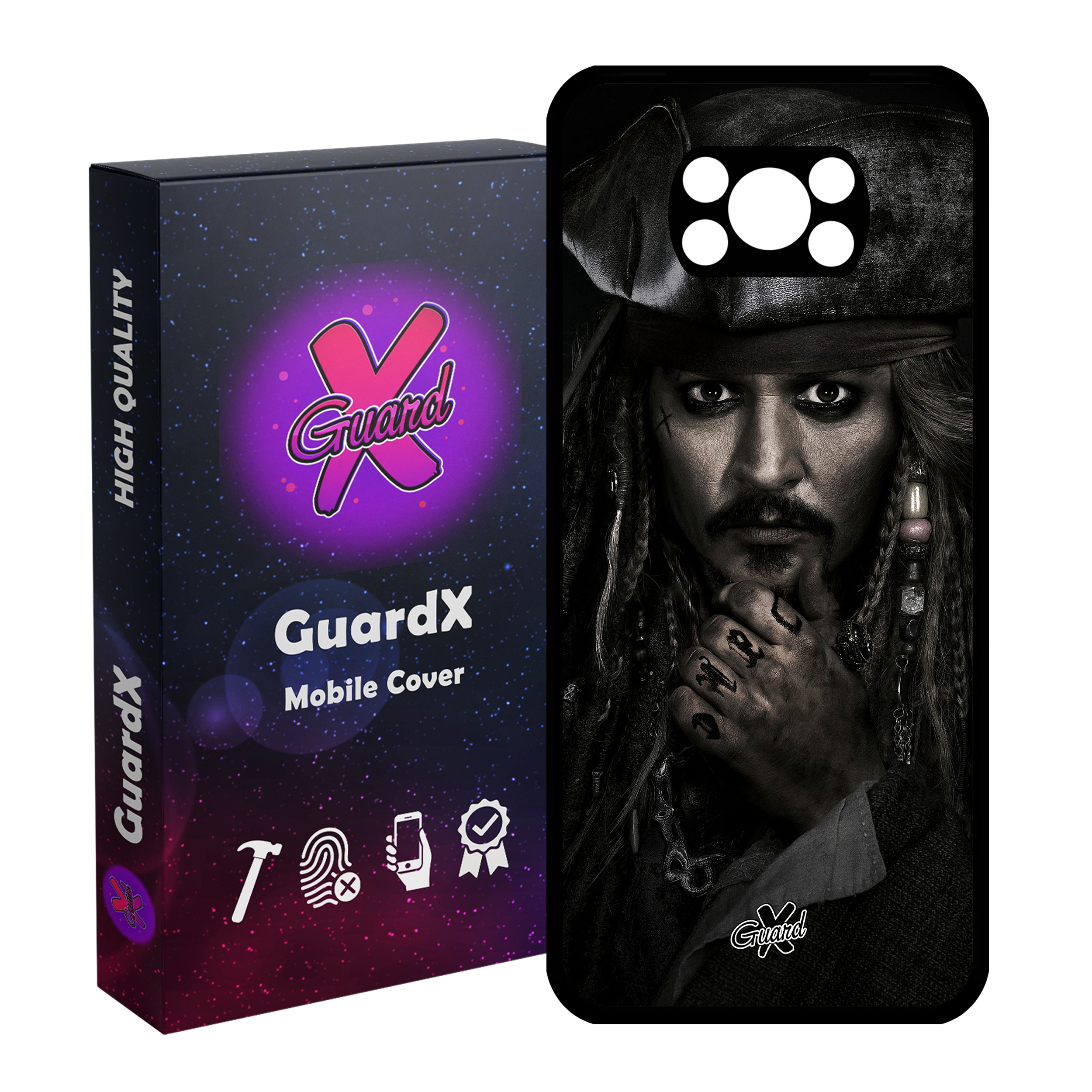 کاور گارد ایکس طرح Johnny Depp مدل Glass10178 مناسب برای گوشی موبایل شیائومی Poco X3 Pro