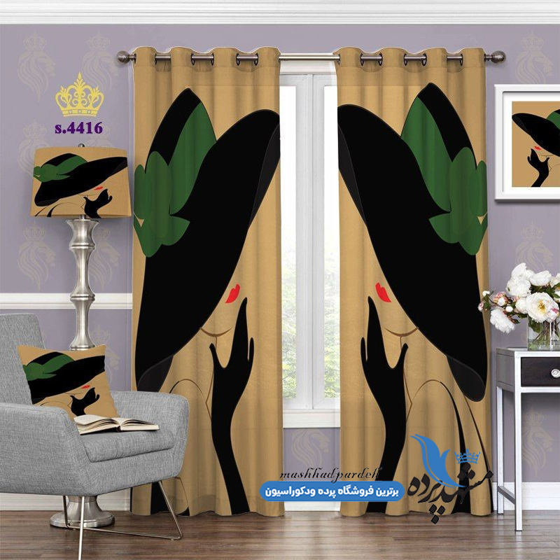 پرده پانچ فانتزی طرح چهره کد s-4416