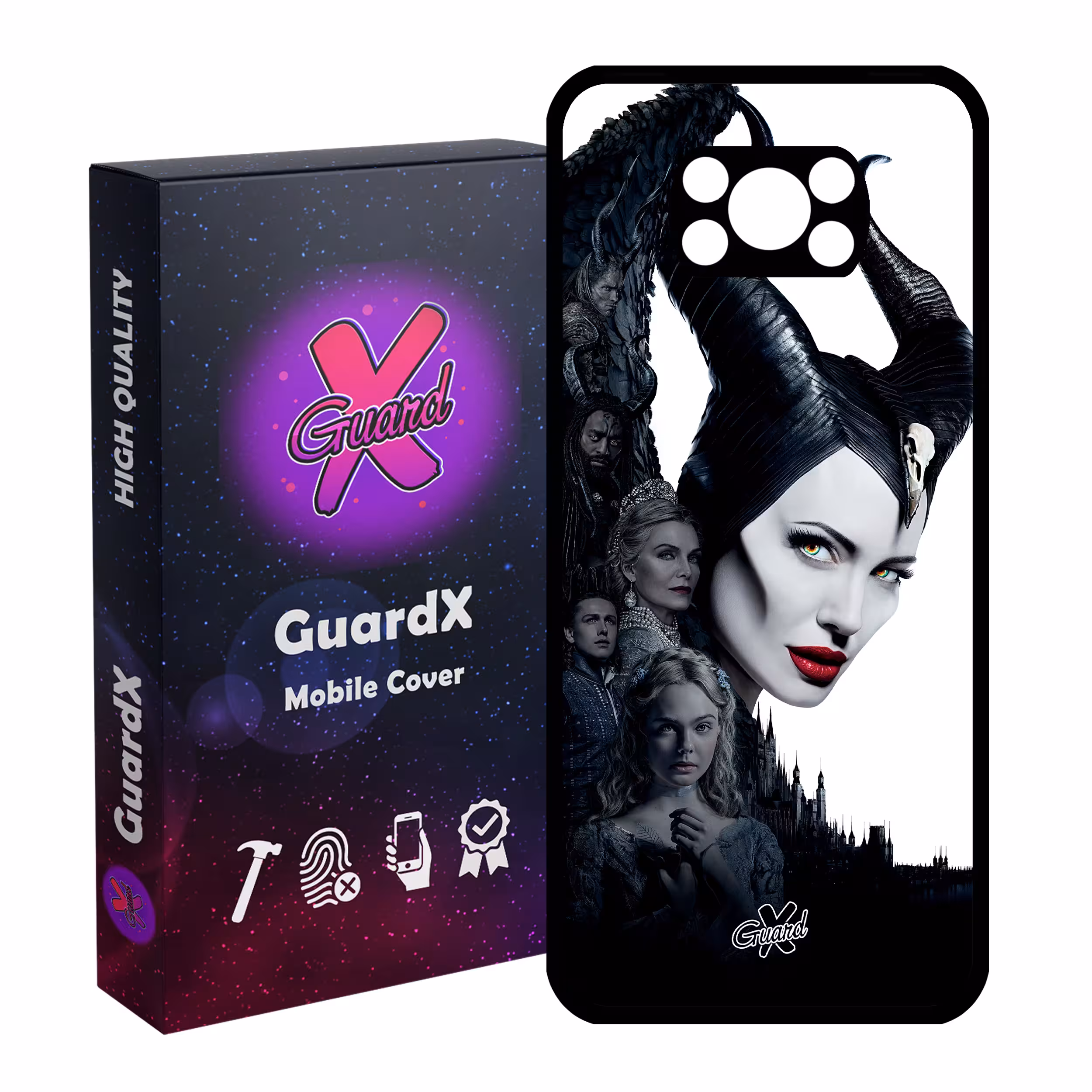 کاور گارد ایکس طرح Maleficent مدل Glass10147 مناسب برای گوشی موبایل شیائومی Poco X3 / Poco X3 NFC
