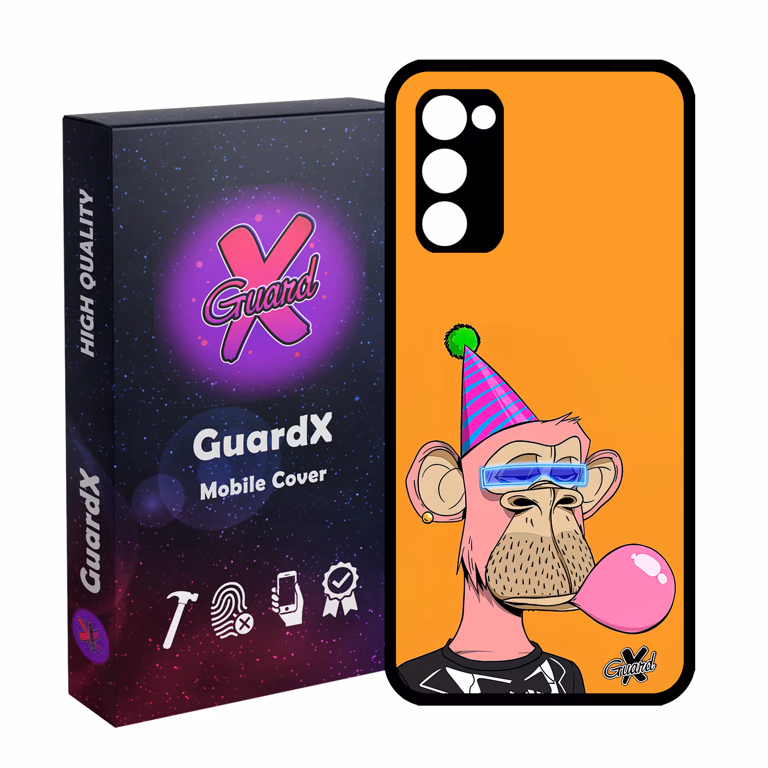 کاور گارد ایکس طرح میمون مدل Glass10433 مناسب برای گوشی موبایل سامسونگ Galaxy S20 FE