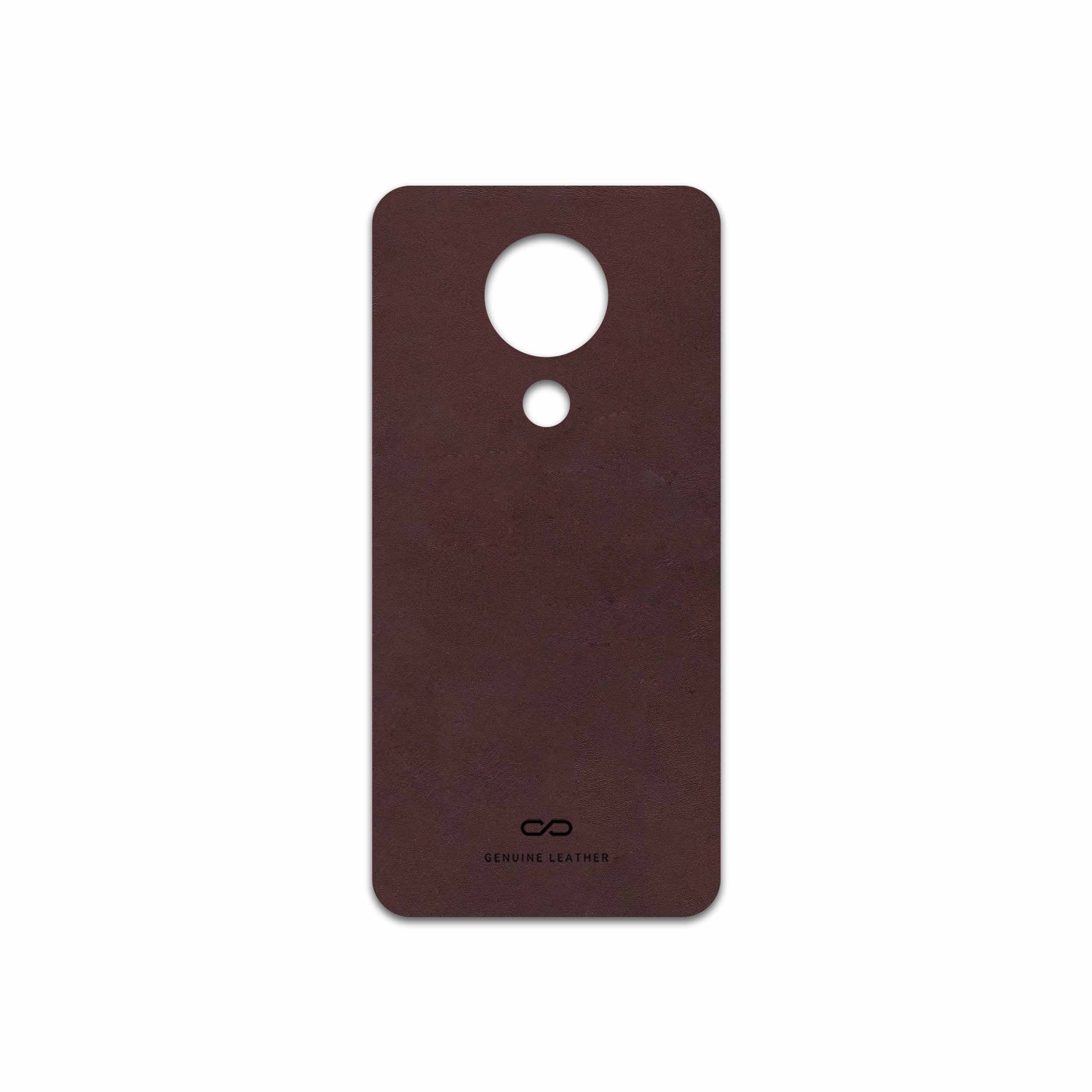 برچسب پوششی ماهوت مدل Matte-Dark-Brown-Leather مناسب برای گوشی موبایل نوکیا 3.4