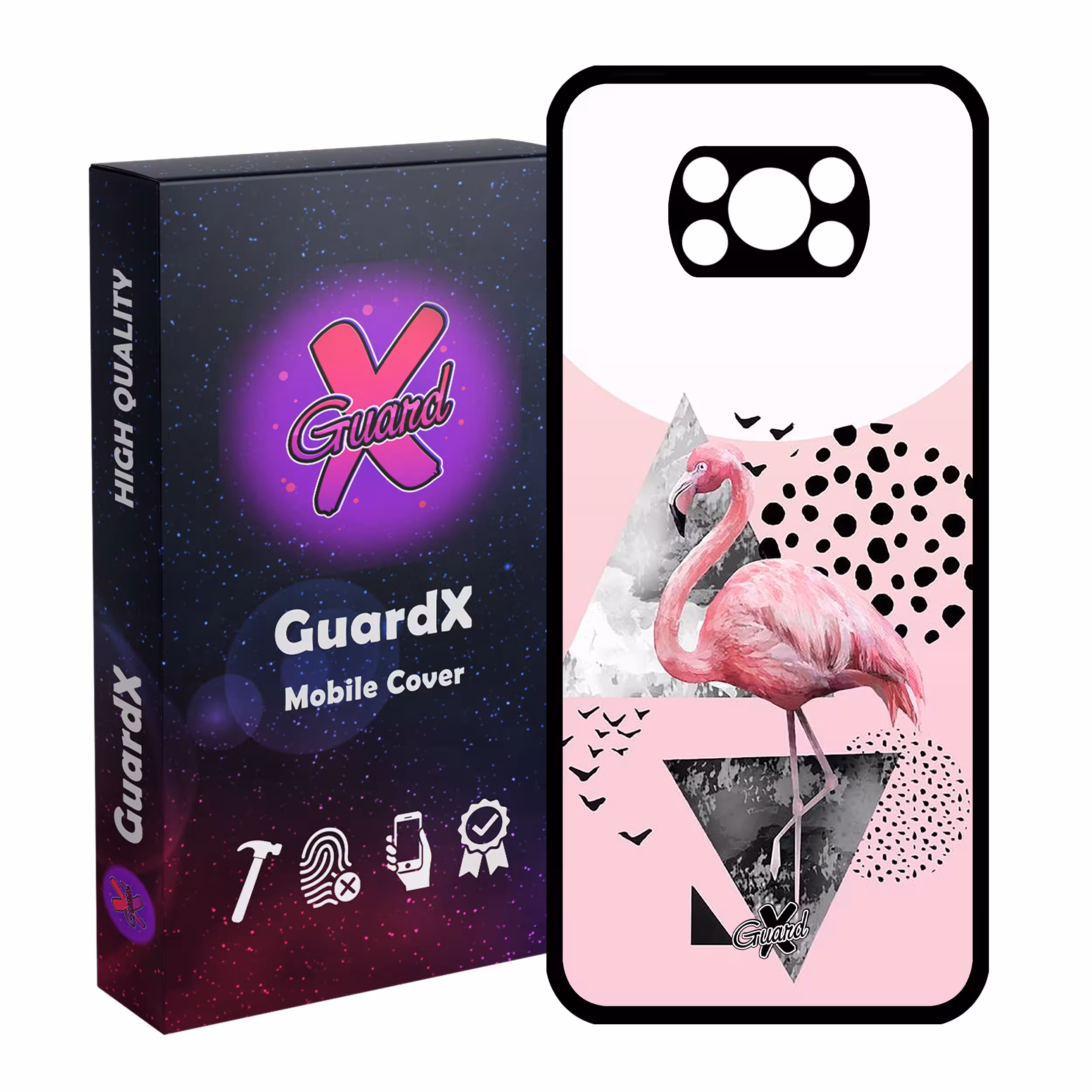 کاور گارد ایکس طرح Flamingo مدل Glass10066 مناسب برای گوشی موبایل شیائومی Poco X3 Pro