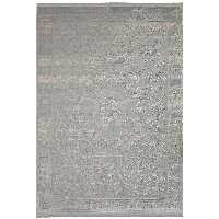 فرش ماشینی زمرد مشهد طرح پتینه کد DI10 زمینه سبز آبی