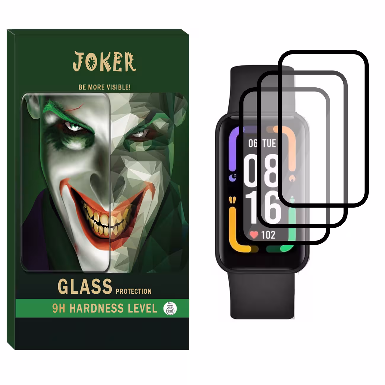 محافظ صفحه نمایش نانو جوکر مدل NJK مناسب برای ساعت هوشمند شیائومی Redmi Smart Band Pro بسته سه عددی