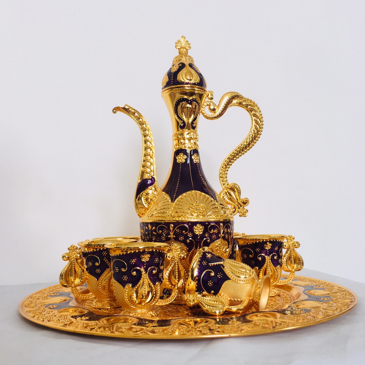 گلابدان و فنجان پیوتر وارداتی (پسکرایه)