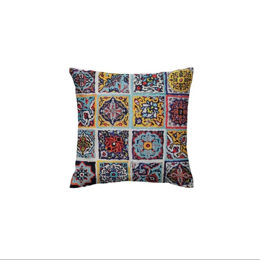 کاور کوسن طرح فیروزه  بسته 2 عددی