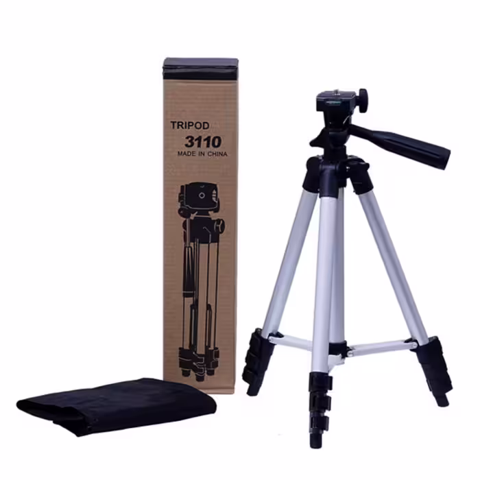 سه پایه گوشی و دوربین 3120 و 3110 تریپاد tripod(پایه نگهدارنده دوربین موبایل فیلم برداری عکاسی همسفر منوپاد طرح و مدل)