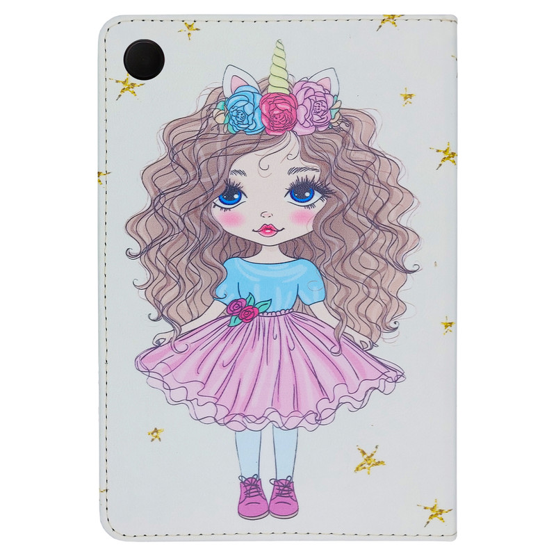 کیف کلاسوری مدل دختر فانتزی کد G-149 مناسب برای تبلت سامسونگ Galaxy Tab A8 10.5 / X200 / X205 | دیجی قاب دونی