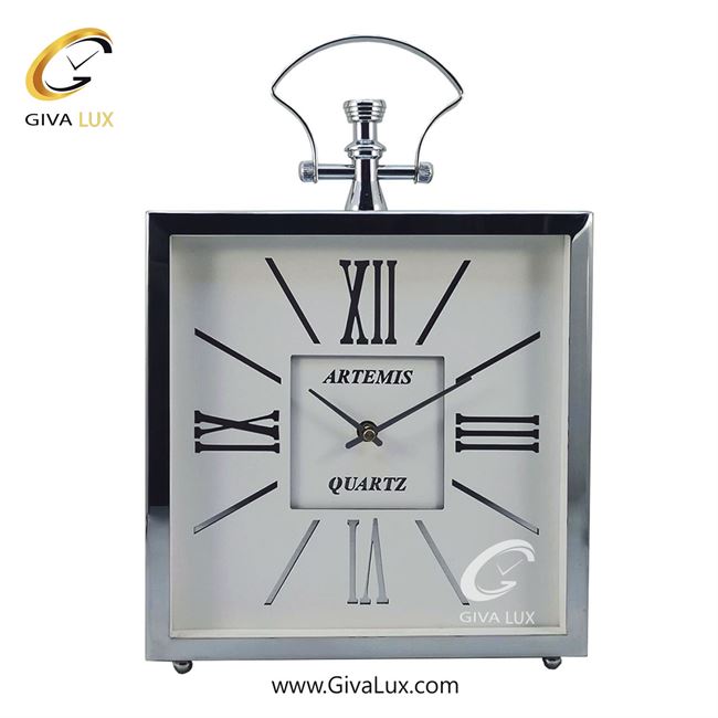 ساعت رومیزی اورجینال آرتمیس آلیاژ فلزی نقره ای| کد رفرنس 20044، مدل: 2030Silver White