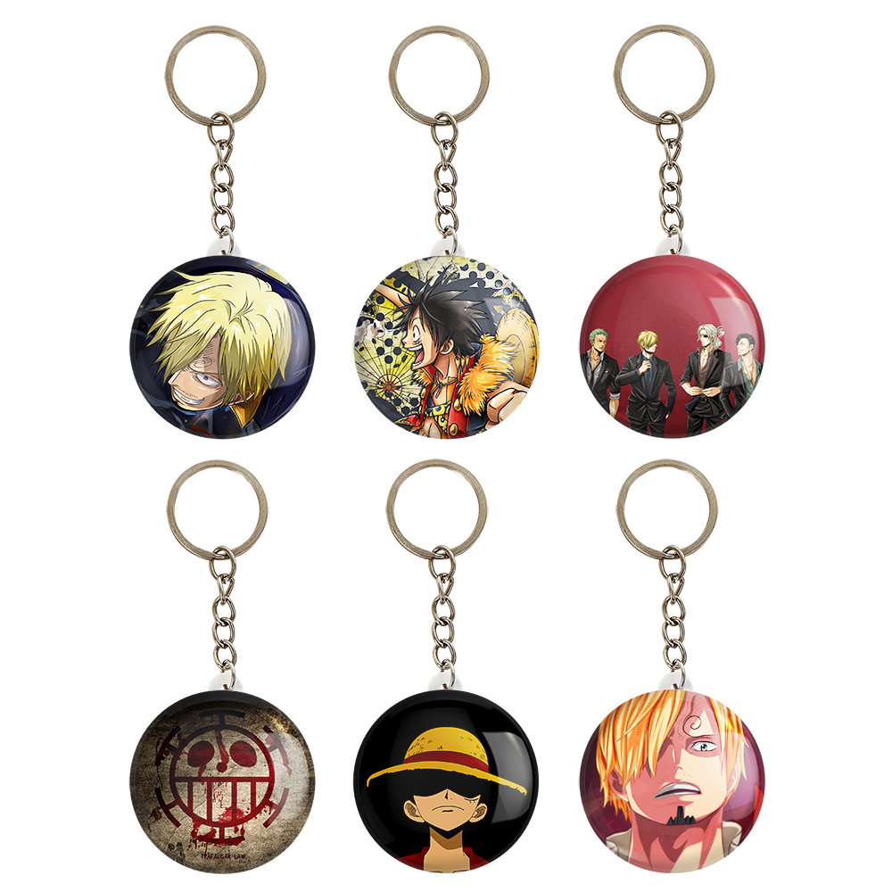 جاکلیدی خندالو مدل انیمه  One Piece کد 452A مجموعه 6 عددی