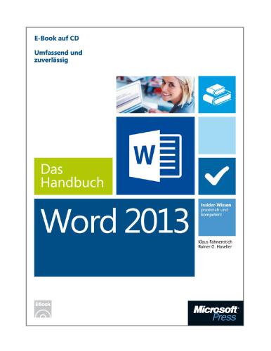 خرید و دانلود نسخه کامل کتاب Microsoft Word 2013 - Das Handbuch