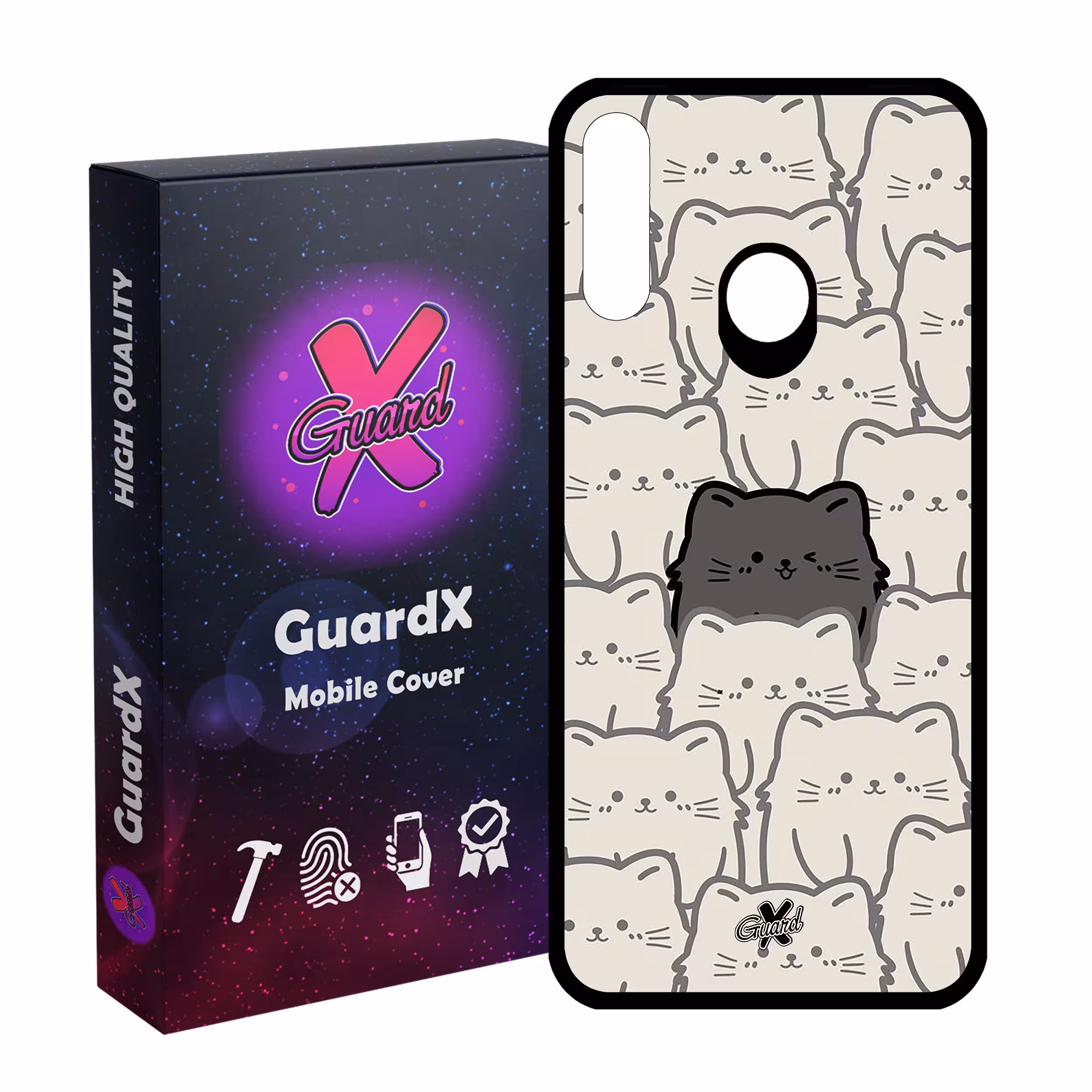 کاور گارد ایکس طرح گربه مدل Glass10545 مناسب برای گوشی موبایل سامسونگ Galaxy A20s