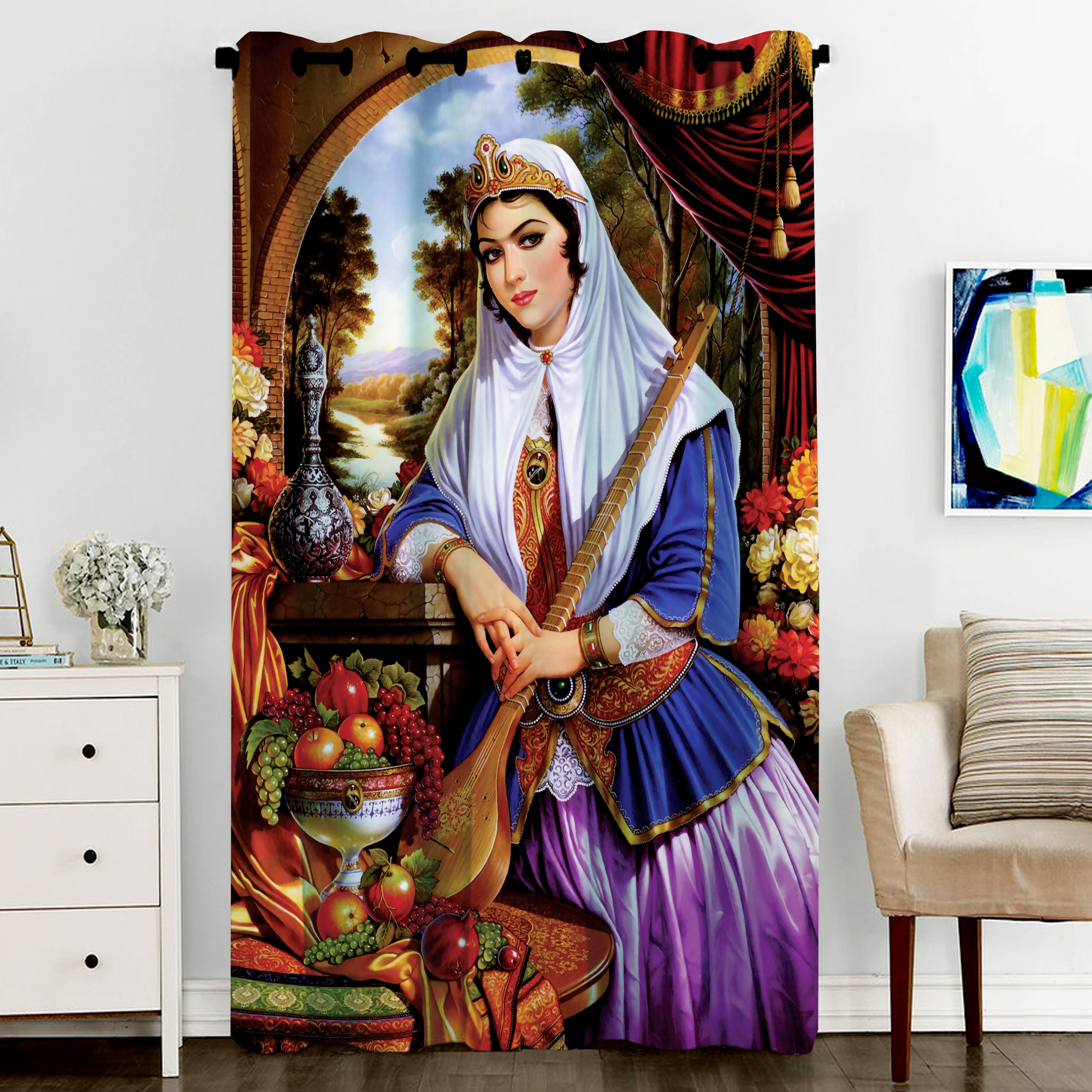 پرده مدل C6-50327 سایز 270x140 سانتیمتر