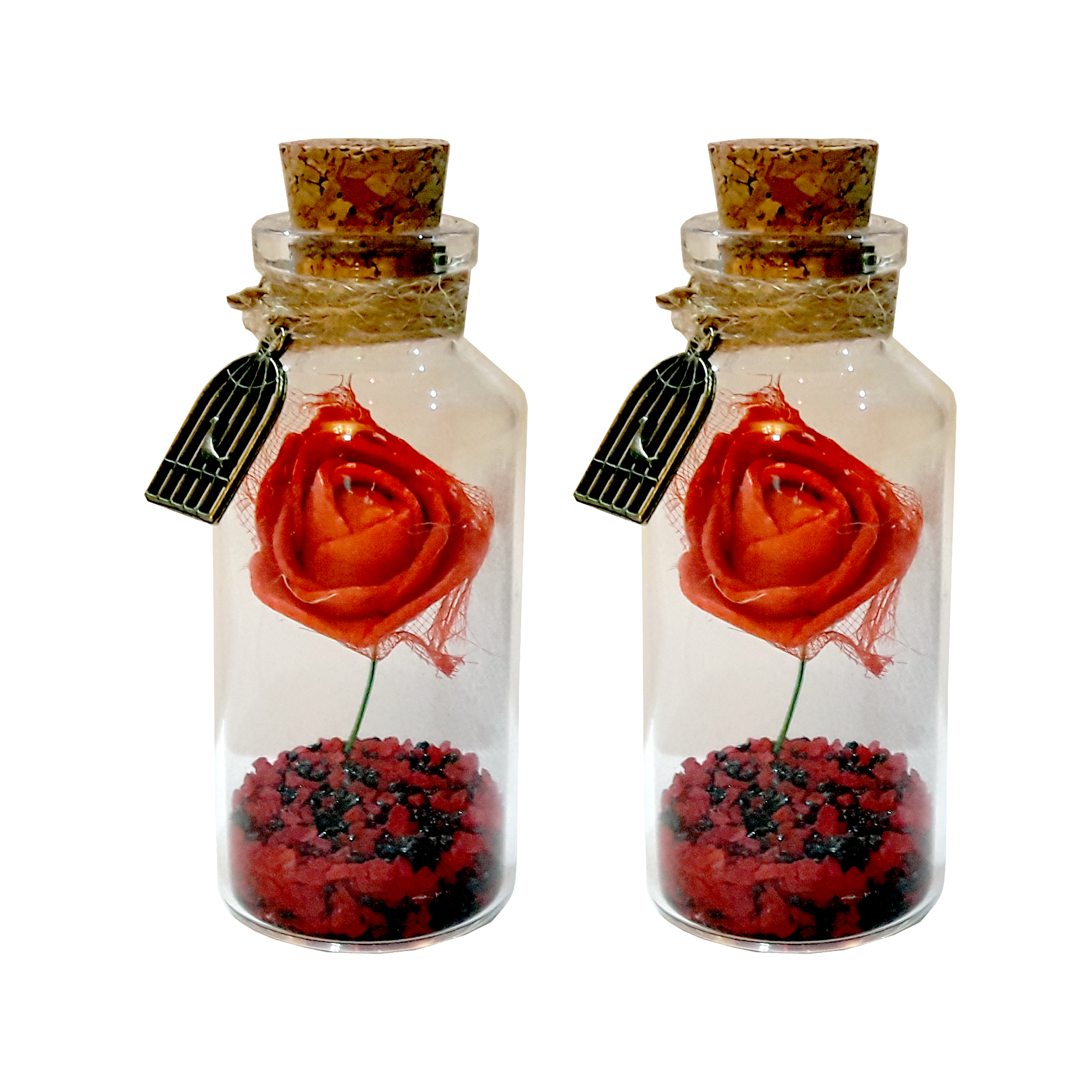 دکوری مدل شیشه عشق کد F-06 بسته 2 عددی