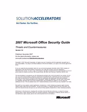 خرید و دانلود نسخه کامل کتاب Microsoft. 2007 Microsoft Office Security Guide: Threats and Countermeasures