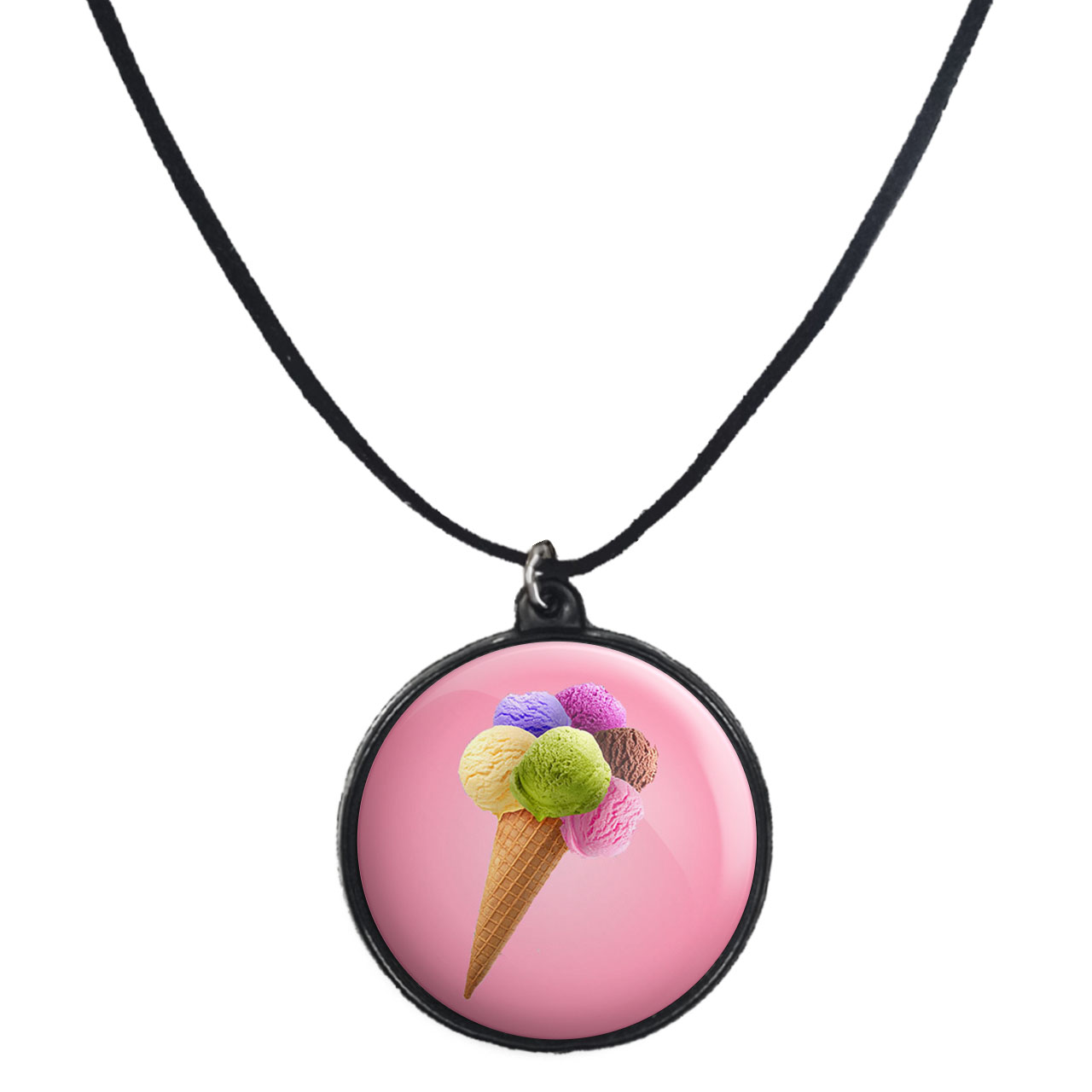 گردنبند پرمانه طرح بستنی کد pmb.29218مدل دو طرفه