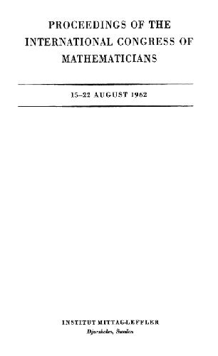 خرید و دانلود نسخه کامل کتاب Proceedings of the International Congress of Mathematicians 15-22 August 1962