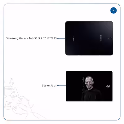برچسب پوششی ماهوت مدل Steve Jobs مناسب برای تبلت سامسونگ Galaxy Tab S3 9.7 2017 T825