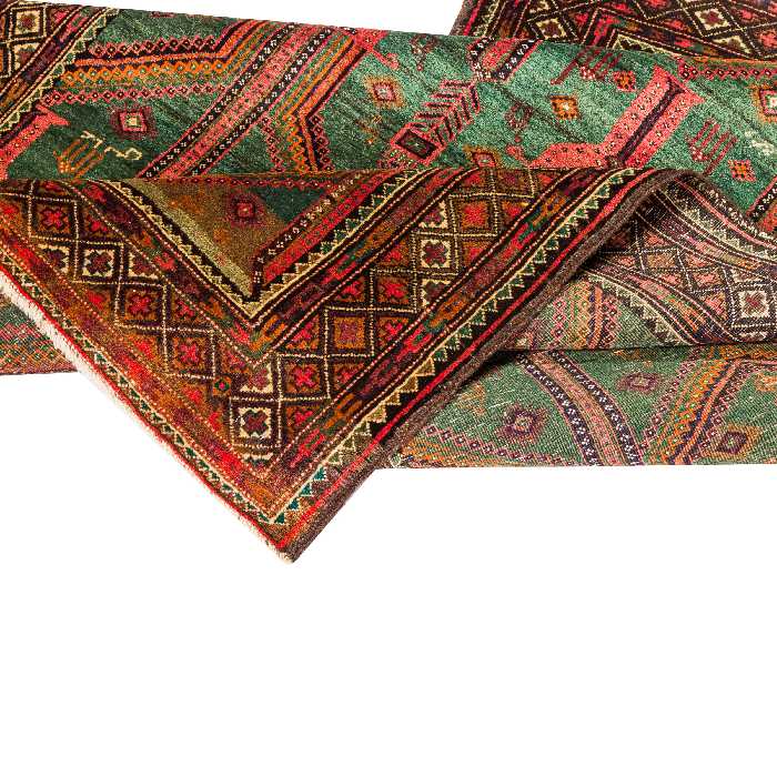 فرش دستبافت سه متری مدل نقشه بلوچ  کد 33.1846