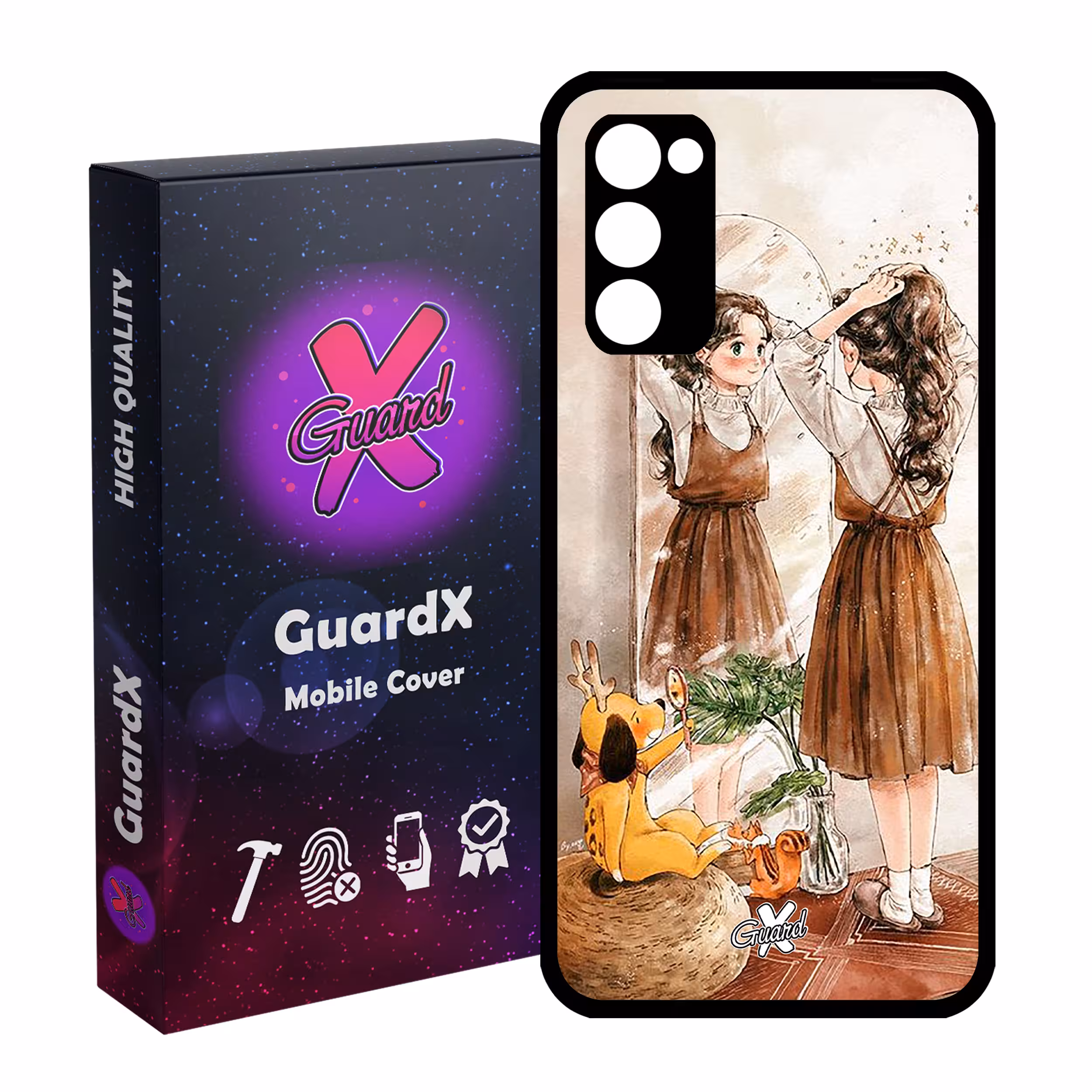کاور گارد ایکس طرح Girl مدل Glass10306 مناسب برای گوشی موبایل سامسونگ Galaxy S20 FE